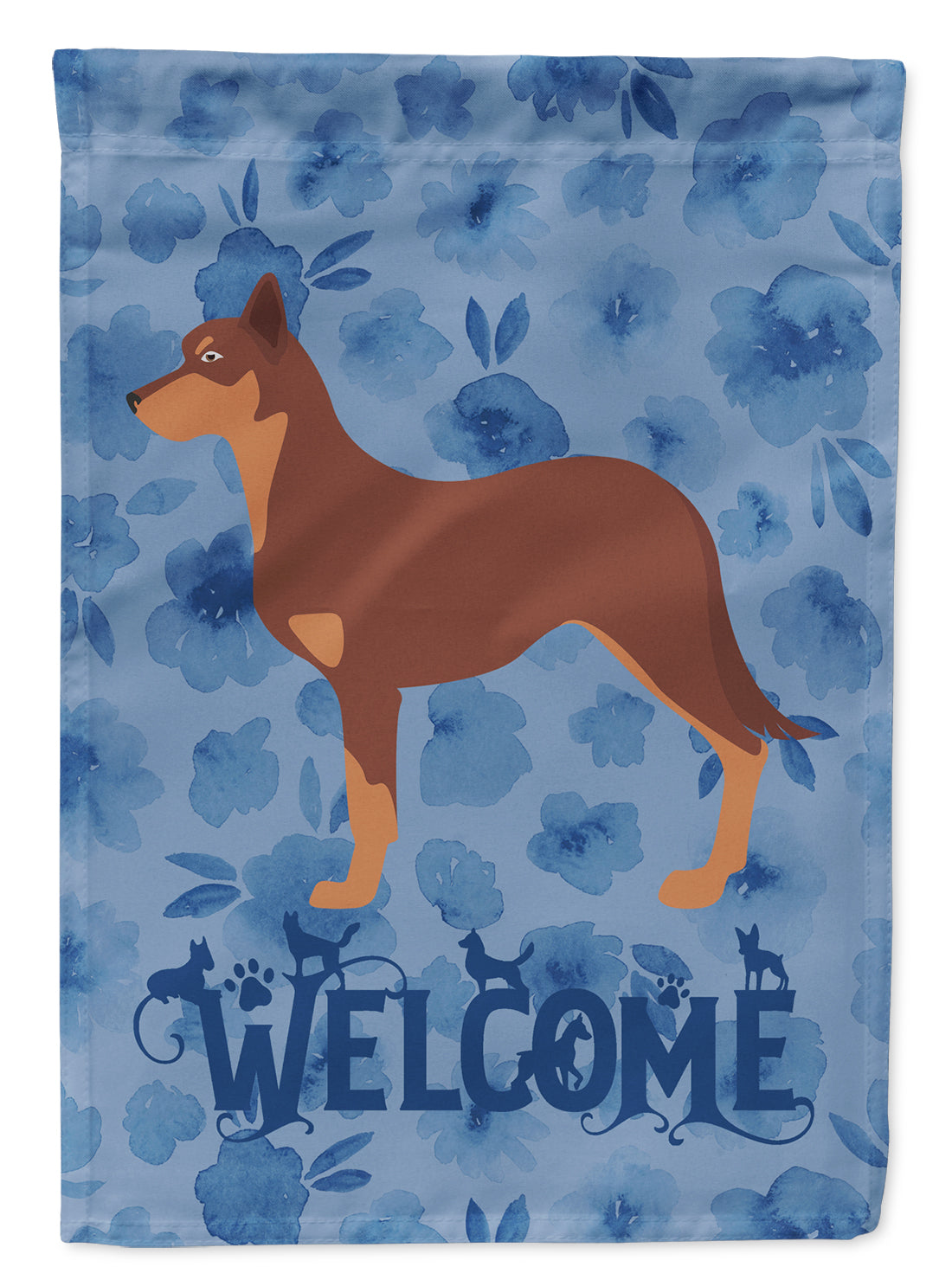 Australian Kelpie Dog Welcome Flag Canvas House Size CK6156CHF  the-store.com.