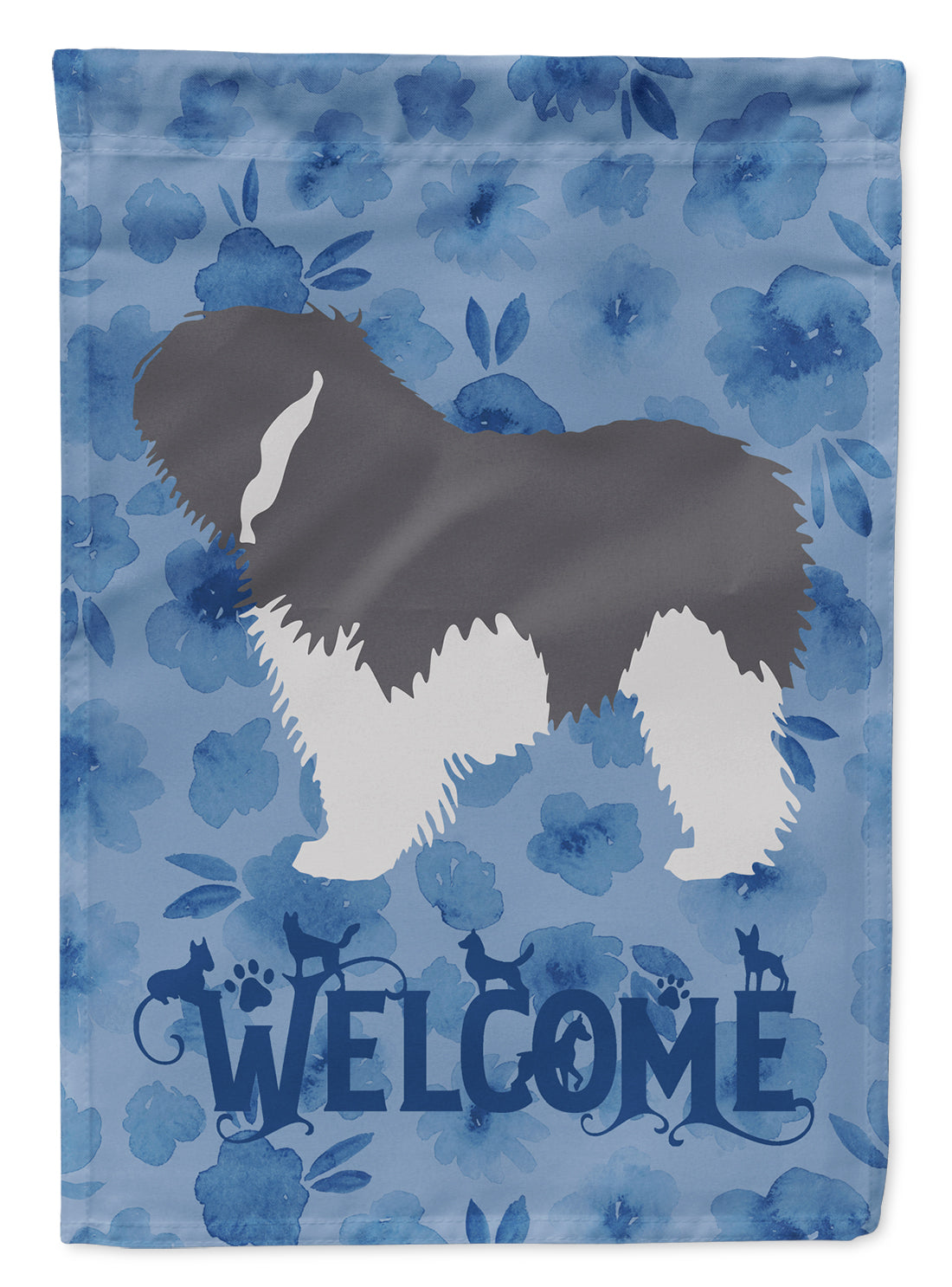 Polish Lowland Sheepdog Dog Welcome Flag Garden Size CK6159GF  the-store.com.