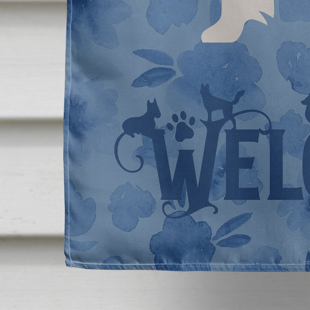 Australian Shepherd Dog Welcome Flag Canvas House Size CK6160CHF  the-store.com.