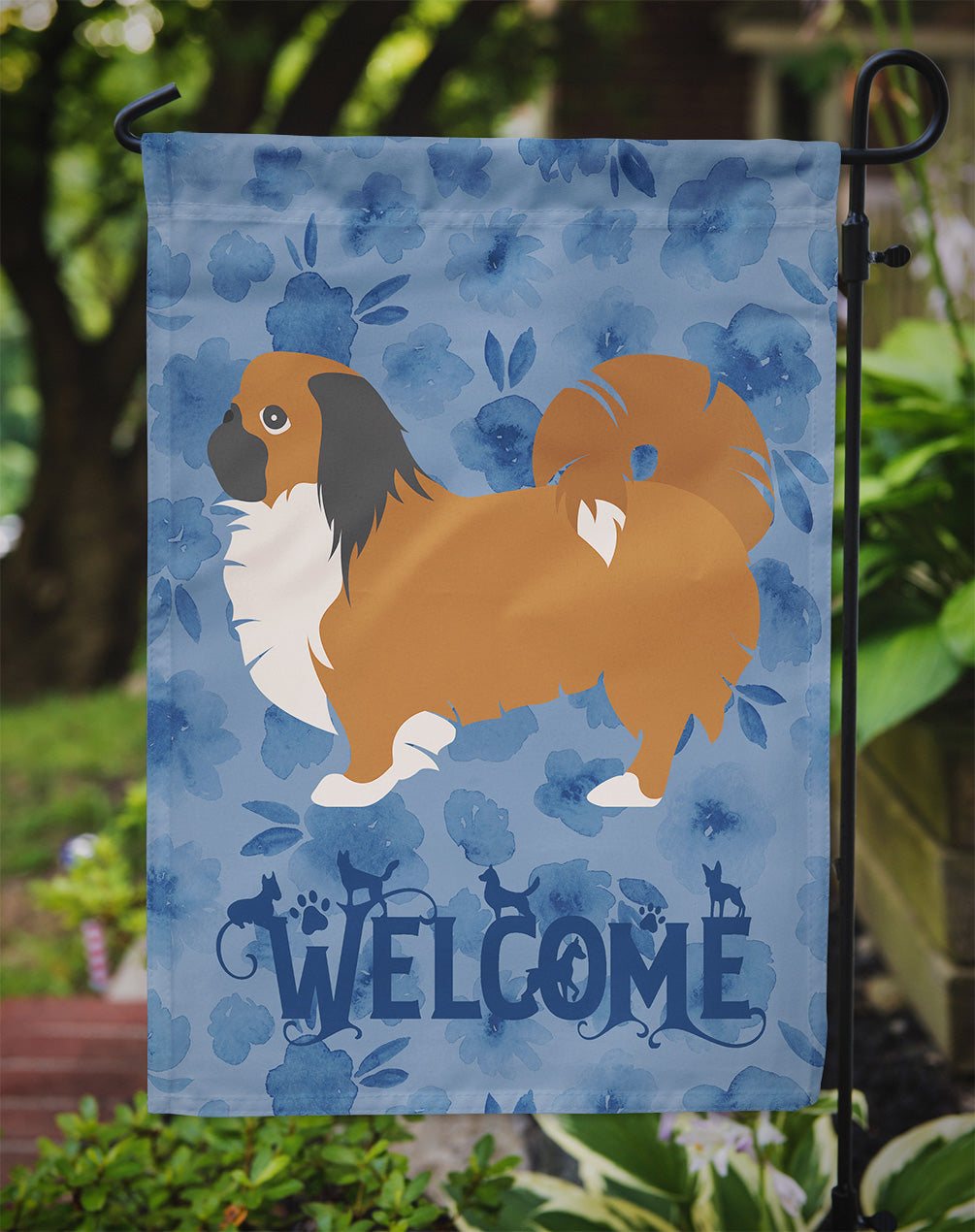 Pekingese Welcome Flag Garden Size CK6165GF  the-store.com.