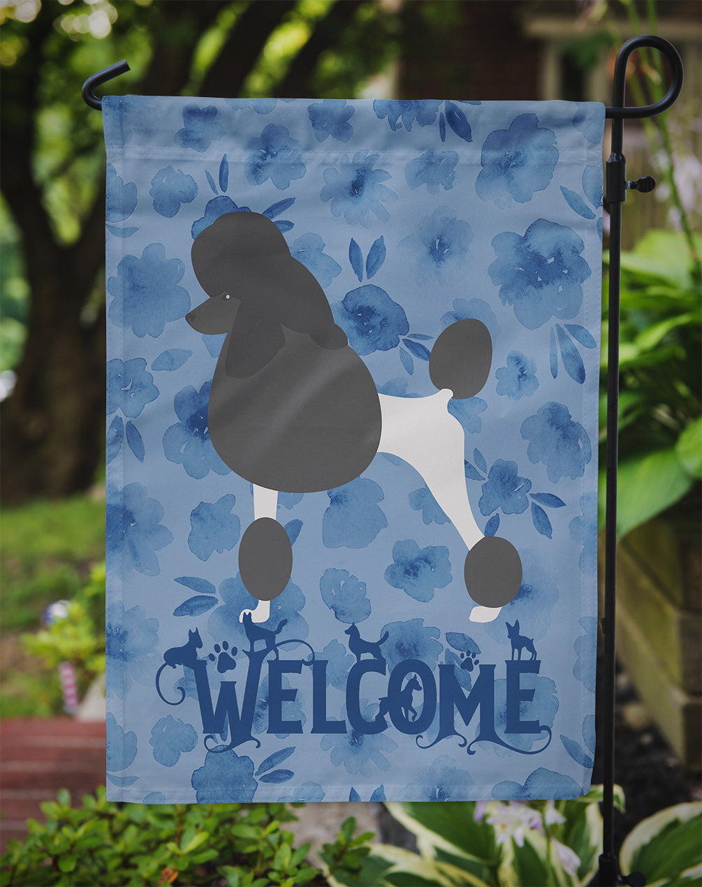 Poodle Welcome Flag Garden Size CK6166GF  the-store.com.