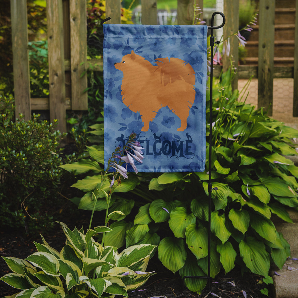 Pomeranian Welcome Flag Garden Size CK6169GF  the-store.com.