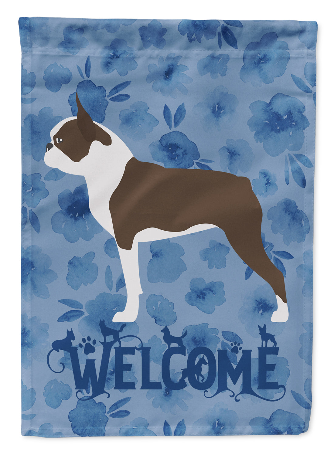 Boston Terrier Welcome Flag Garden Size CK6171GF  the-store.com.