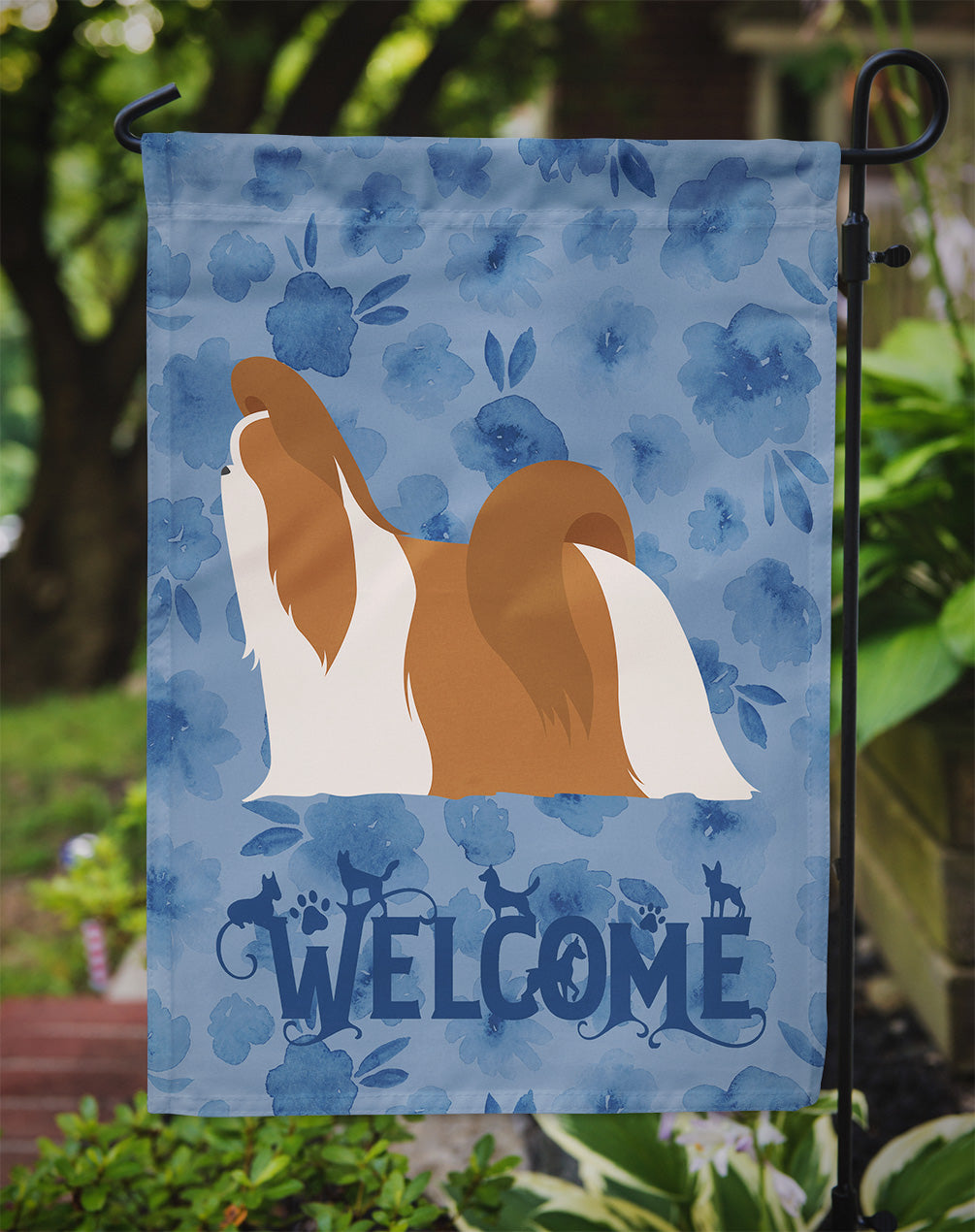 Shih Tzu Welcome Flag Garden Size CK6173GF  the-store.com.