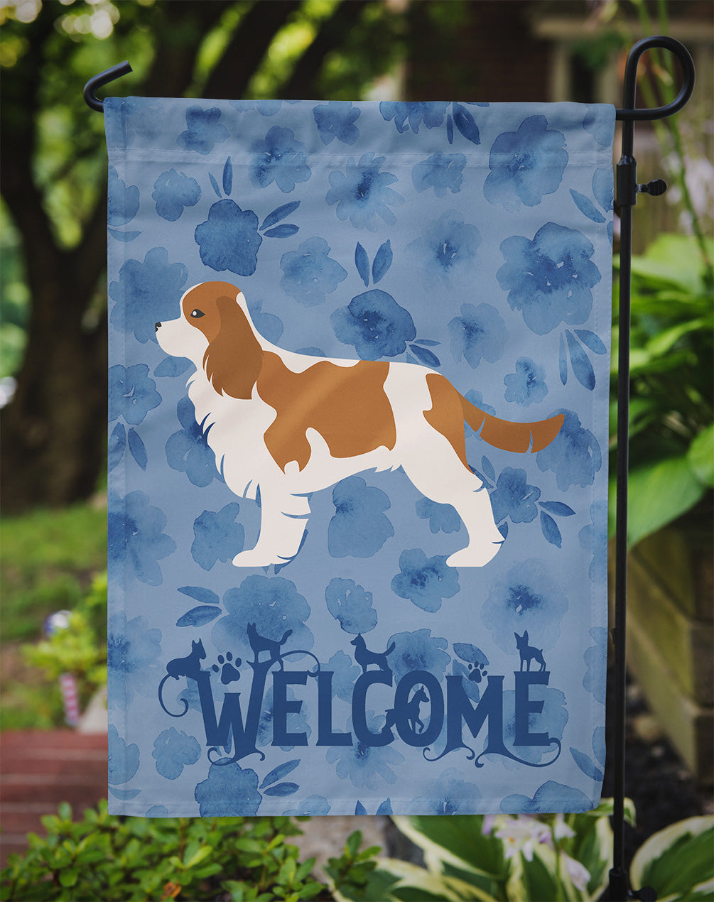 Cavalier King Charles Spaniel Welcome Flag Garden Size CK6176GF  the-store.com.