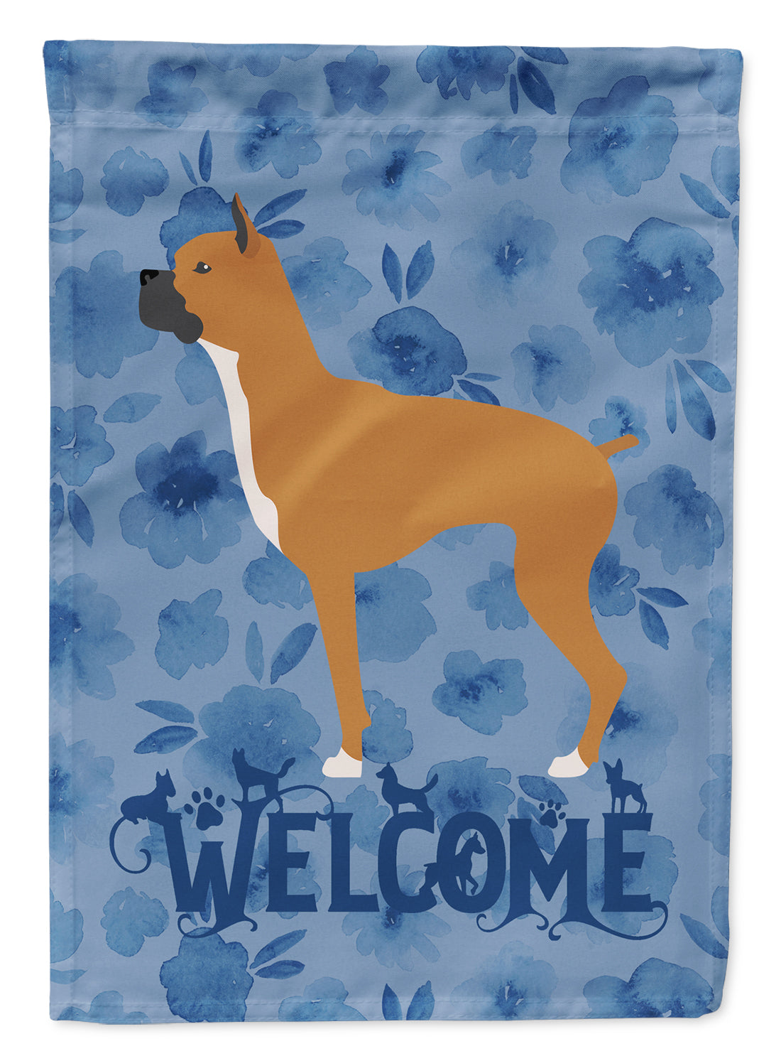 Boxer Welcome Flag Canvas House Size CK6180CHF  the-store.com.