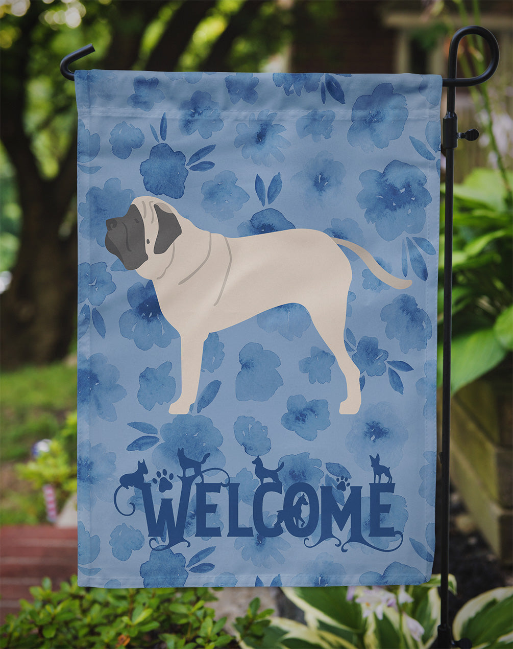 English Mastiff Welcome Flag Garden Size CK6183GF  the-store.com.