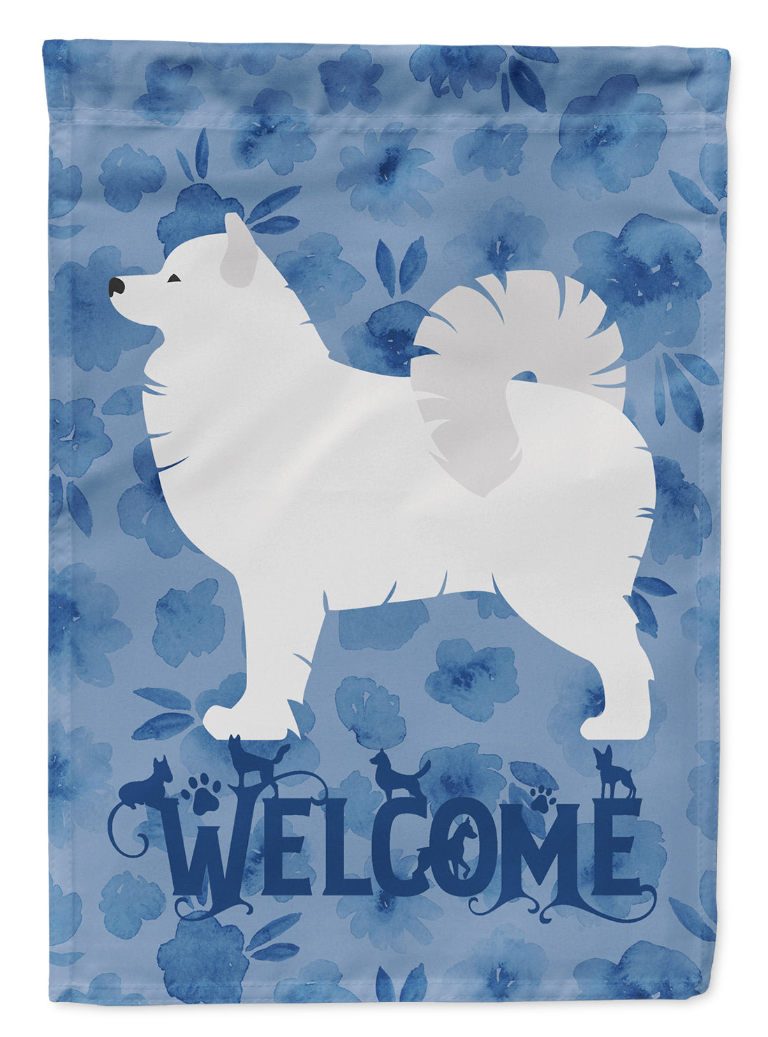 Samoyed Welcome Flag Canvas House Size CK6186CHF  the-store.com.