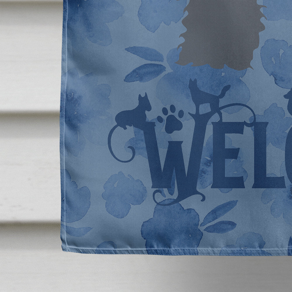 Portuguese Water Dog Welcome Flag Canvas House Size CK6195CHF  the-store.com.