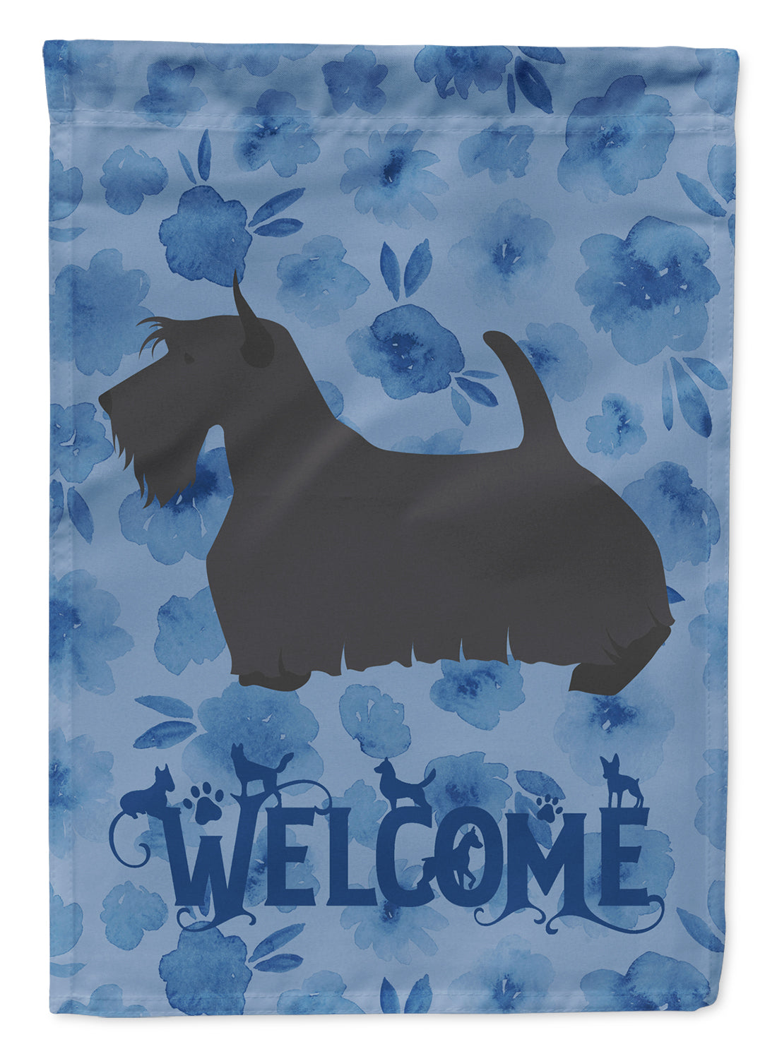 Scottish Terrier Welcome Flag Garden Size CK6196GF  the-store.com.