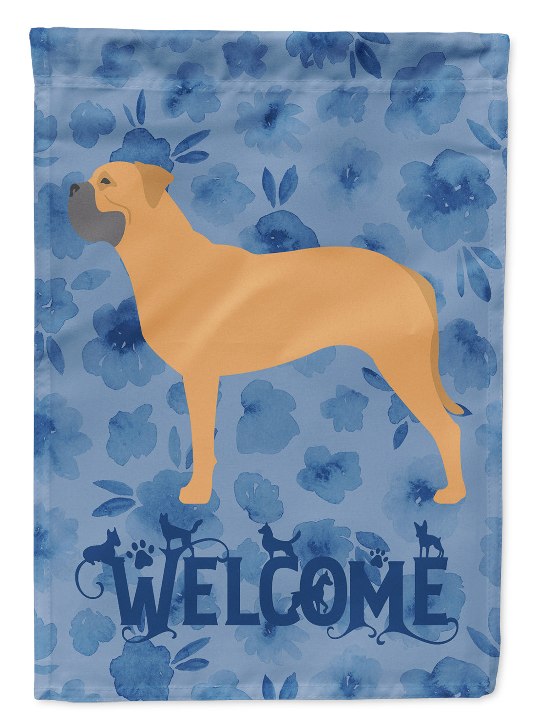 Bullmastiff Welcome Flag Canvas House Size CK6198CHF  the-store.com.