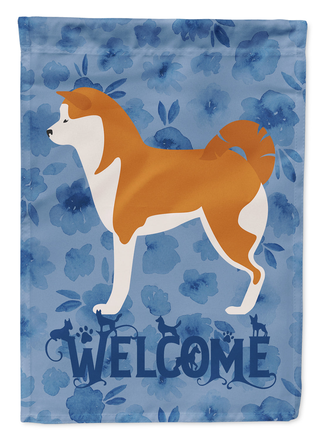 Akita Welcome Flag Garden Size CK6199GF  the-store.com.