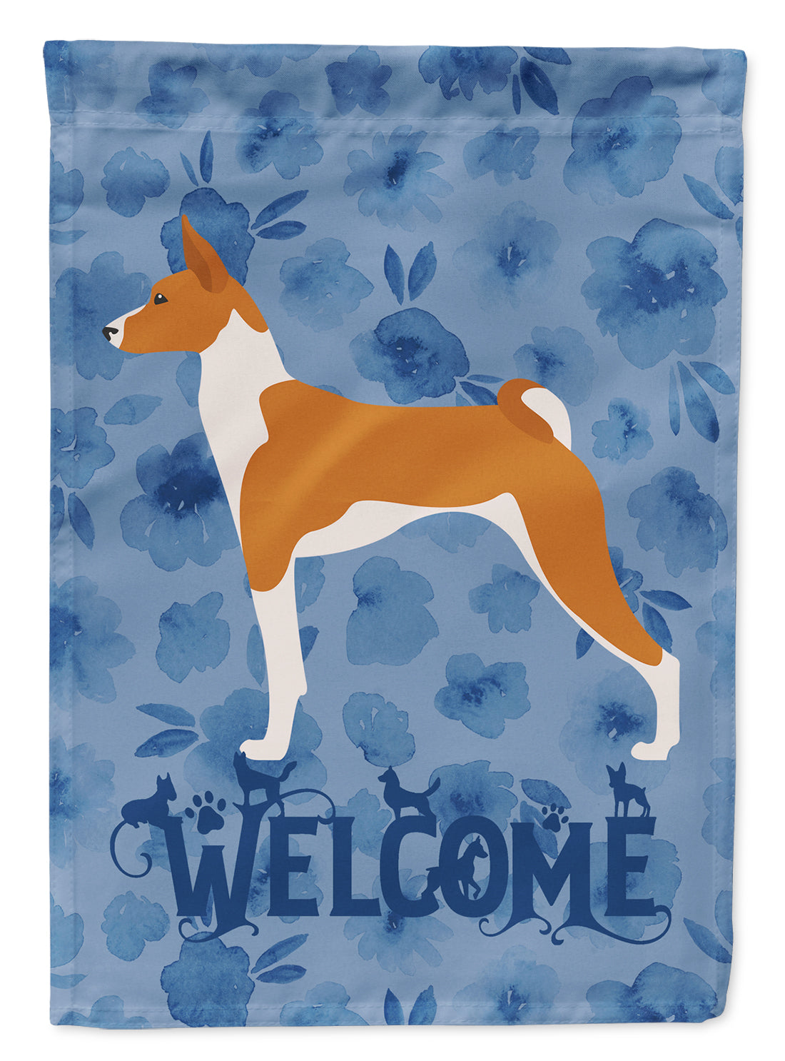 Basenji Welcome Flag Garden Size CK6201GF  the-store.com.