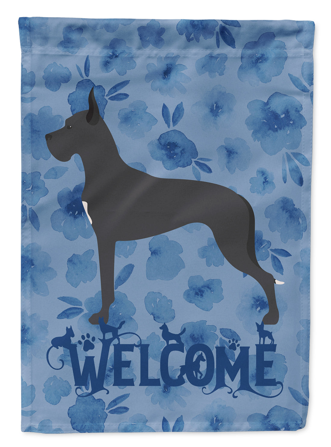 Great Dane Welcome Flag Garden Size CK6202GF  the-store.com.