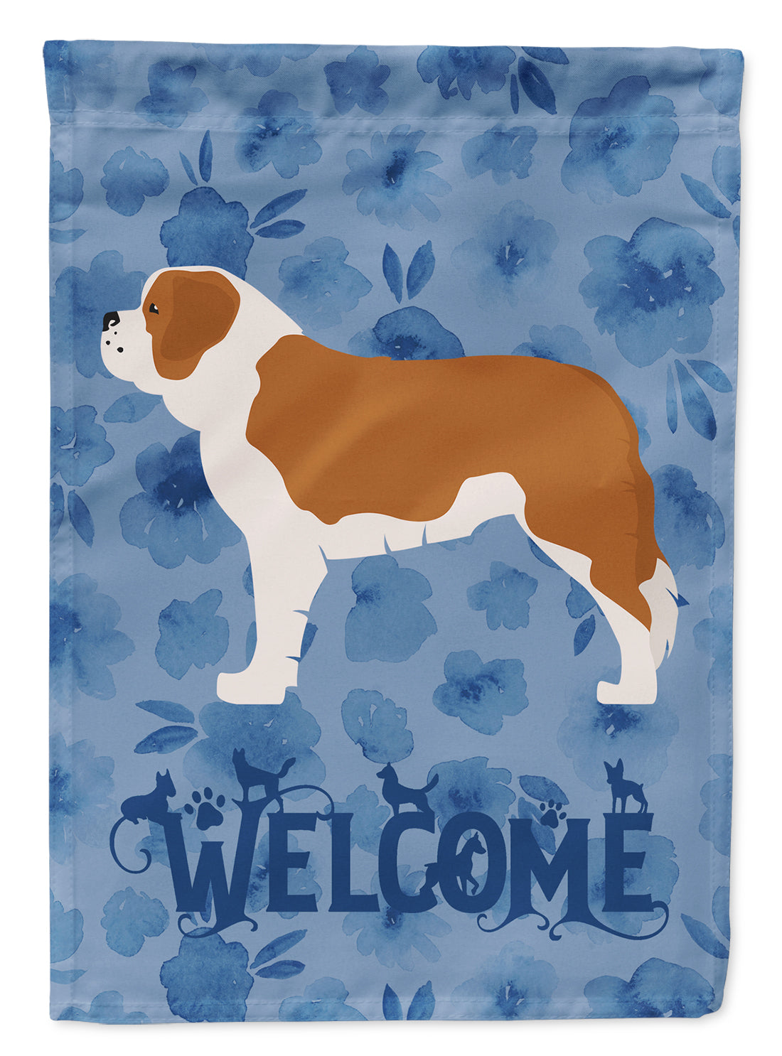 Saint Bernard Welcome Flag Garden Size CK6203GF  the-store.com.