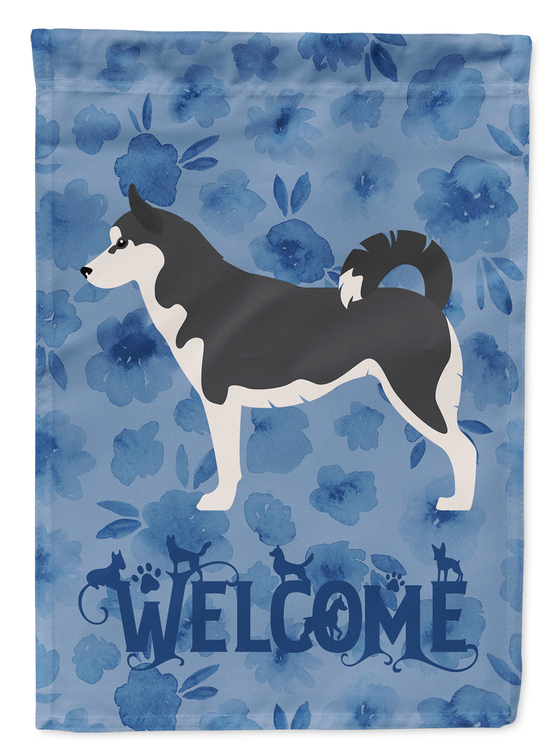 Siberian Husky Welcome Flag Garden Size CK6207GF  the-store.com.