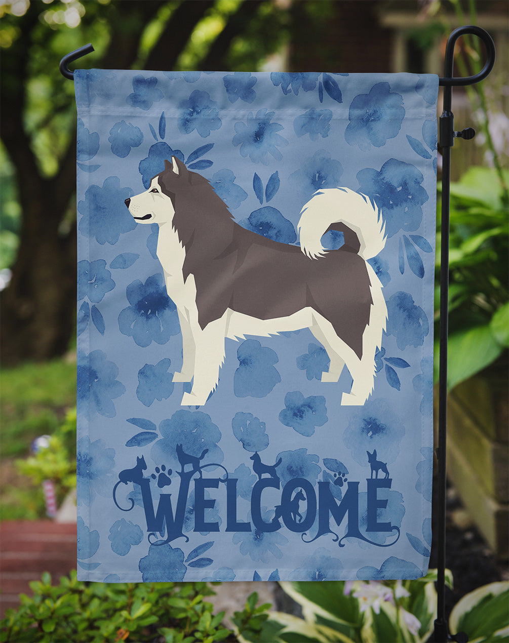 Alaskan Malamute Welcome Flag Garden Size CK6217GF  the-store.com.