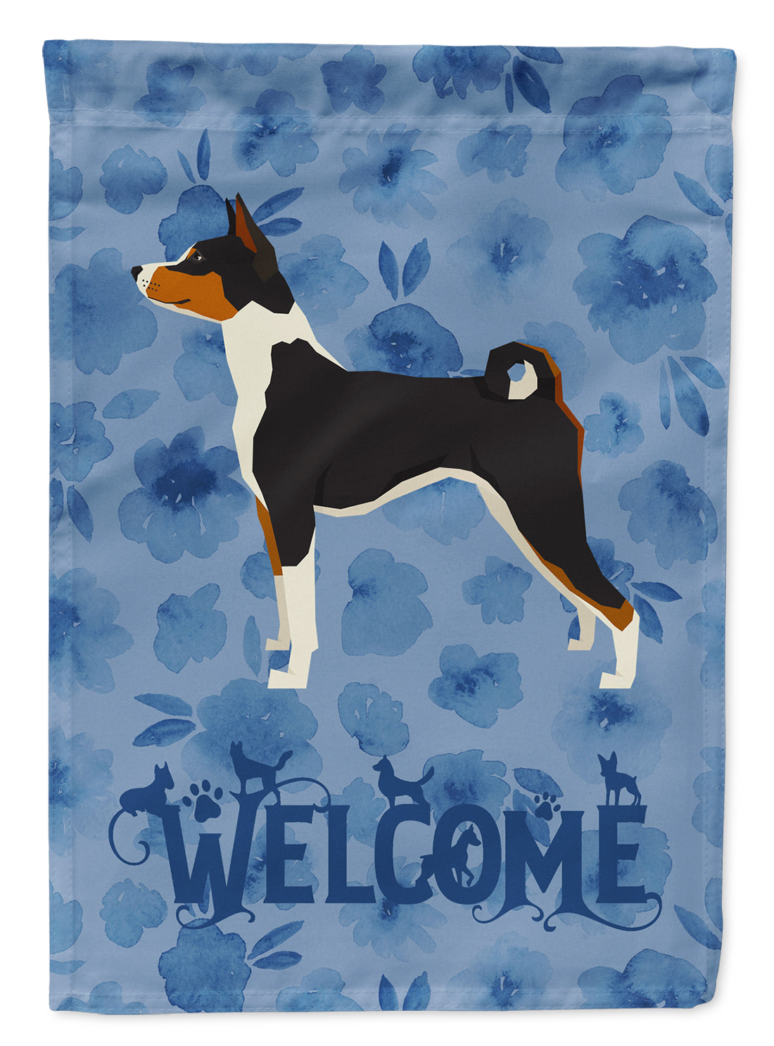 Basenji Welcome Flag Garden Size CK6221GF  the-store.com.