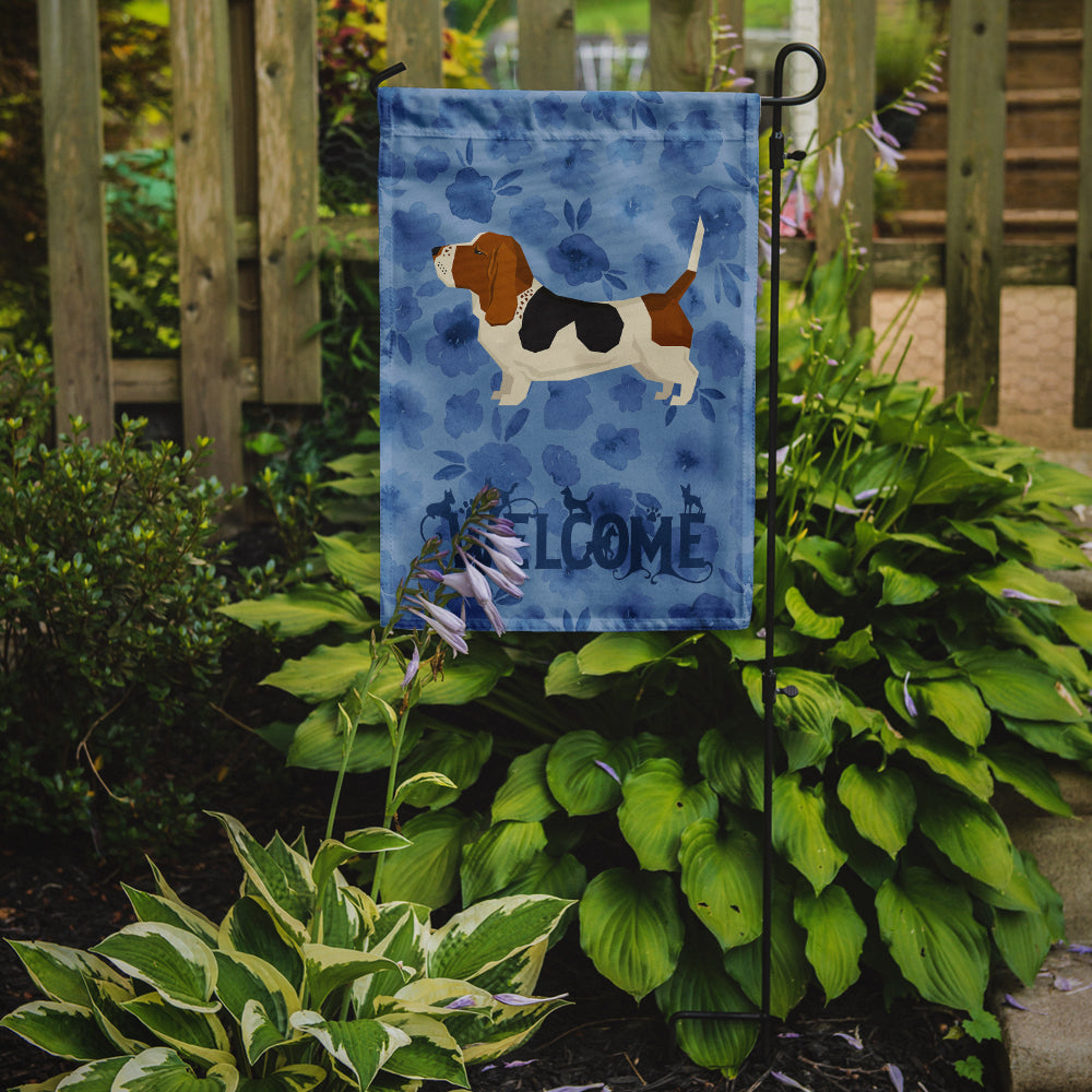 Basset Hound Welcome Flag Garden Size CK6222GF  the-store.com.