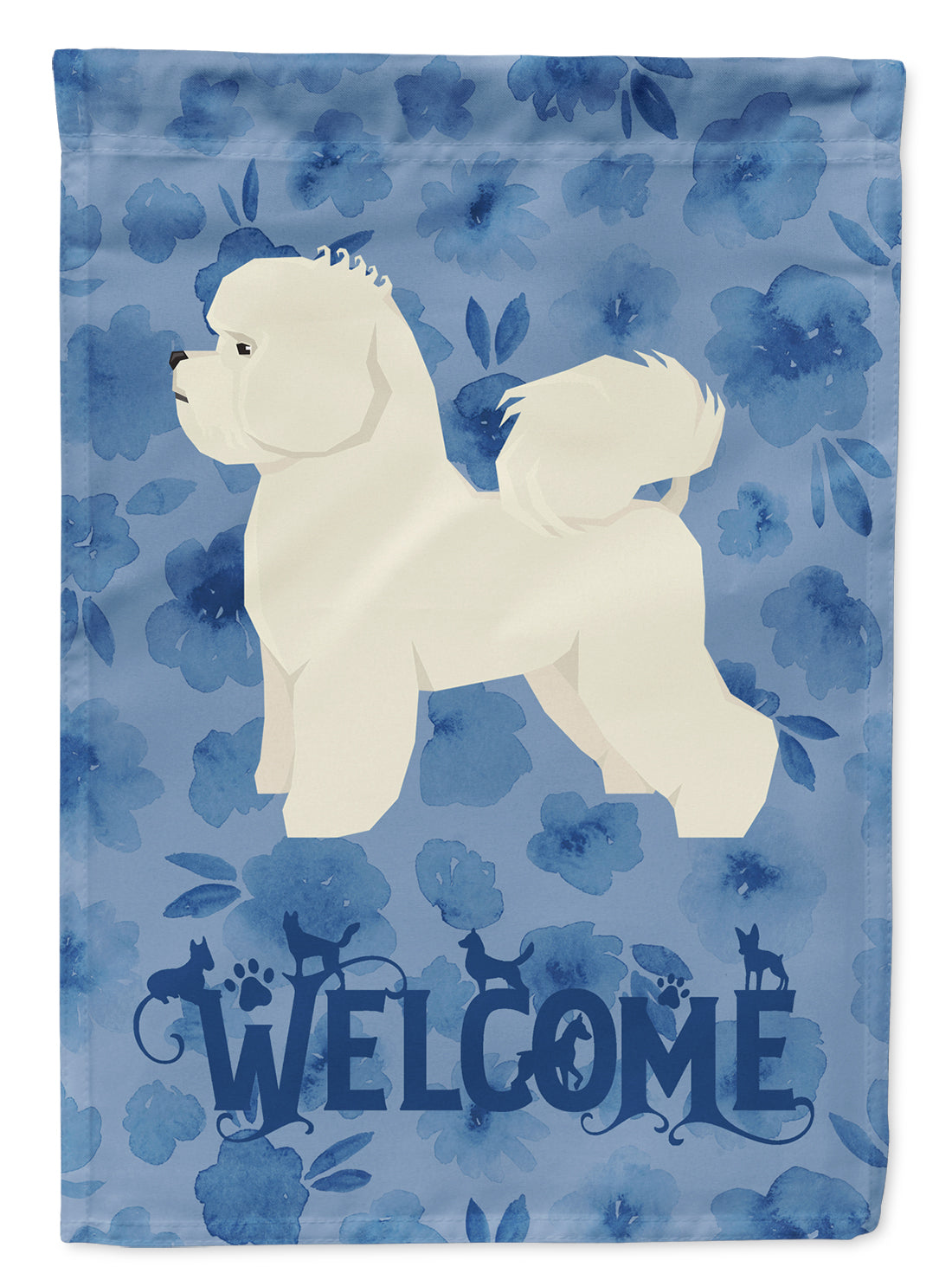 Bichon Frise Welcome Flag Canvas House Size CK6225CHF  the-store.com.