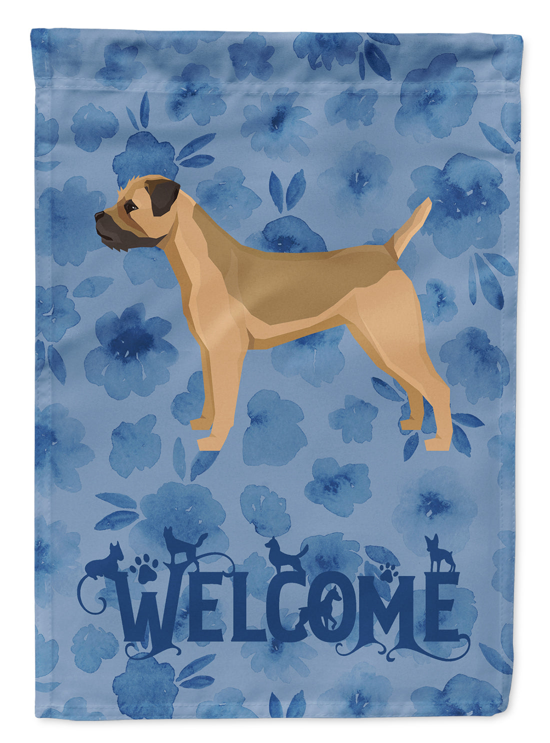 Border Terrier Welcome Flag Garden Size CK6227GF  the-store.com.