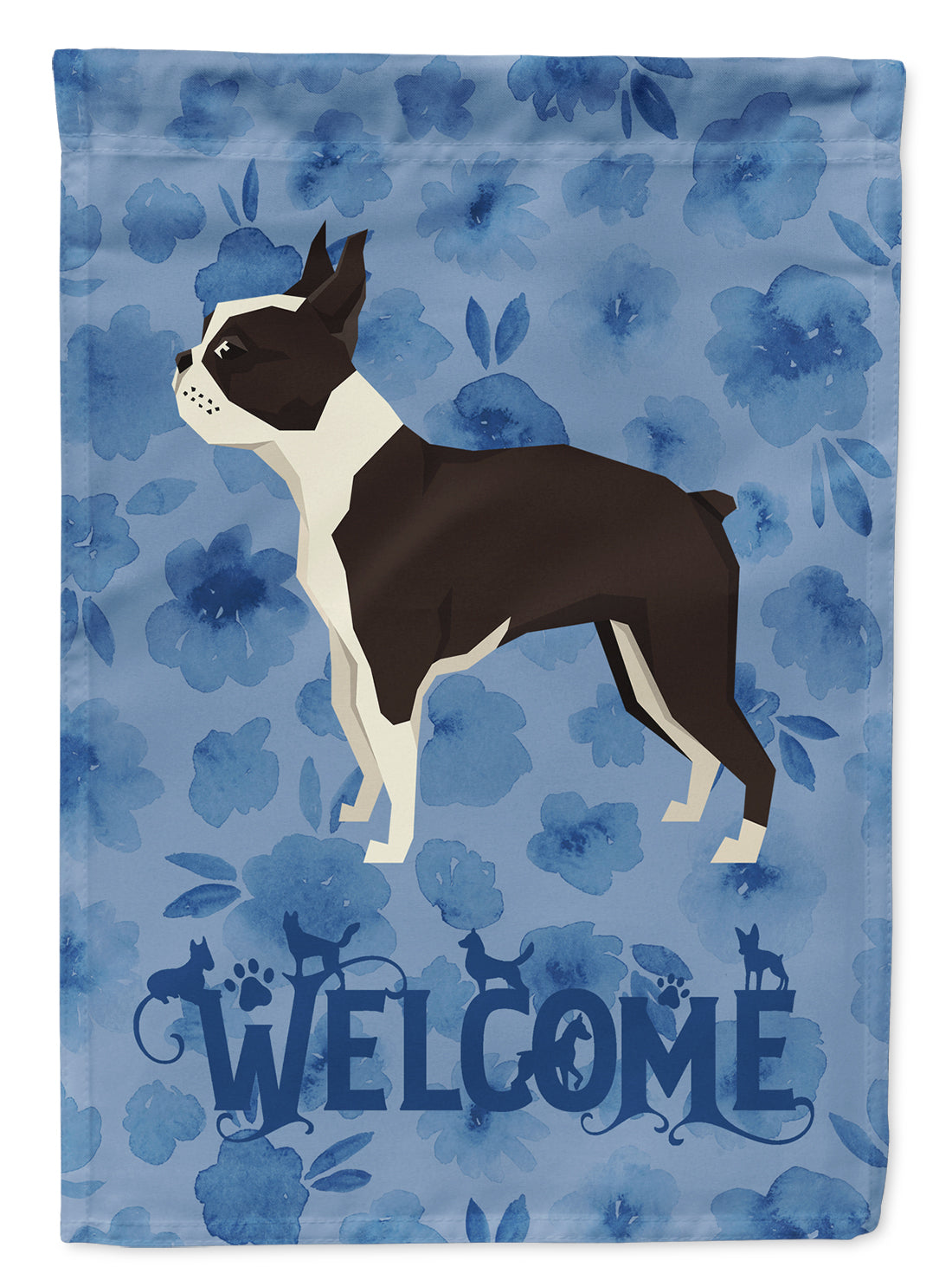 Boston Terrier Welcome Flag Garden Size CK6229GF  the-store.com.