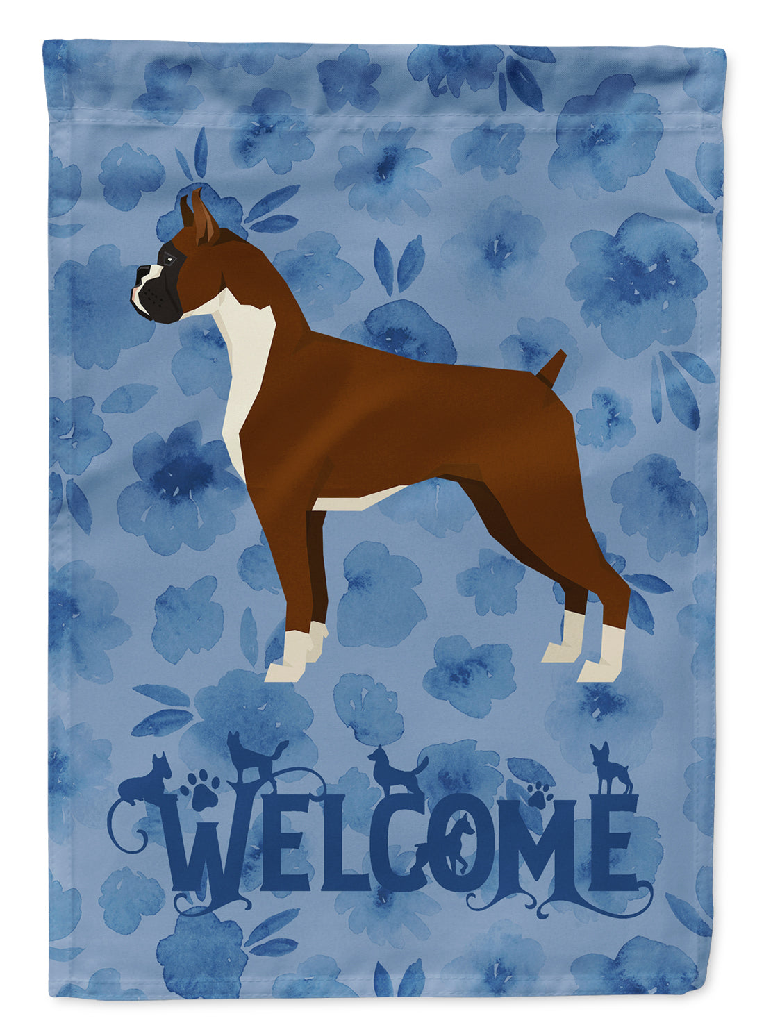 Boxer Welcome Flag Canvas House Size CK6230CHF  the-store.com.