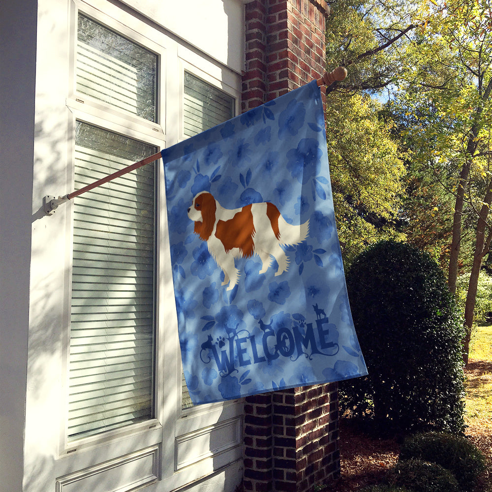 Cavalier Spaniel Welcome Flag Canvas House Size CK6233CHF  the-store.com.