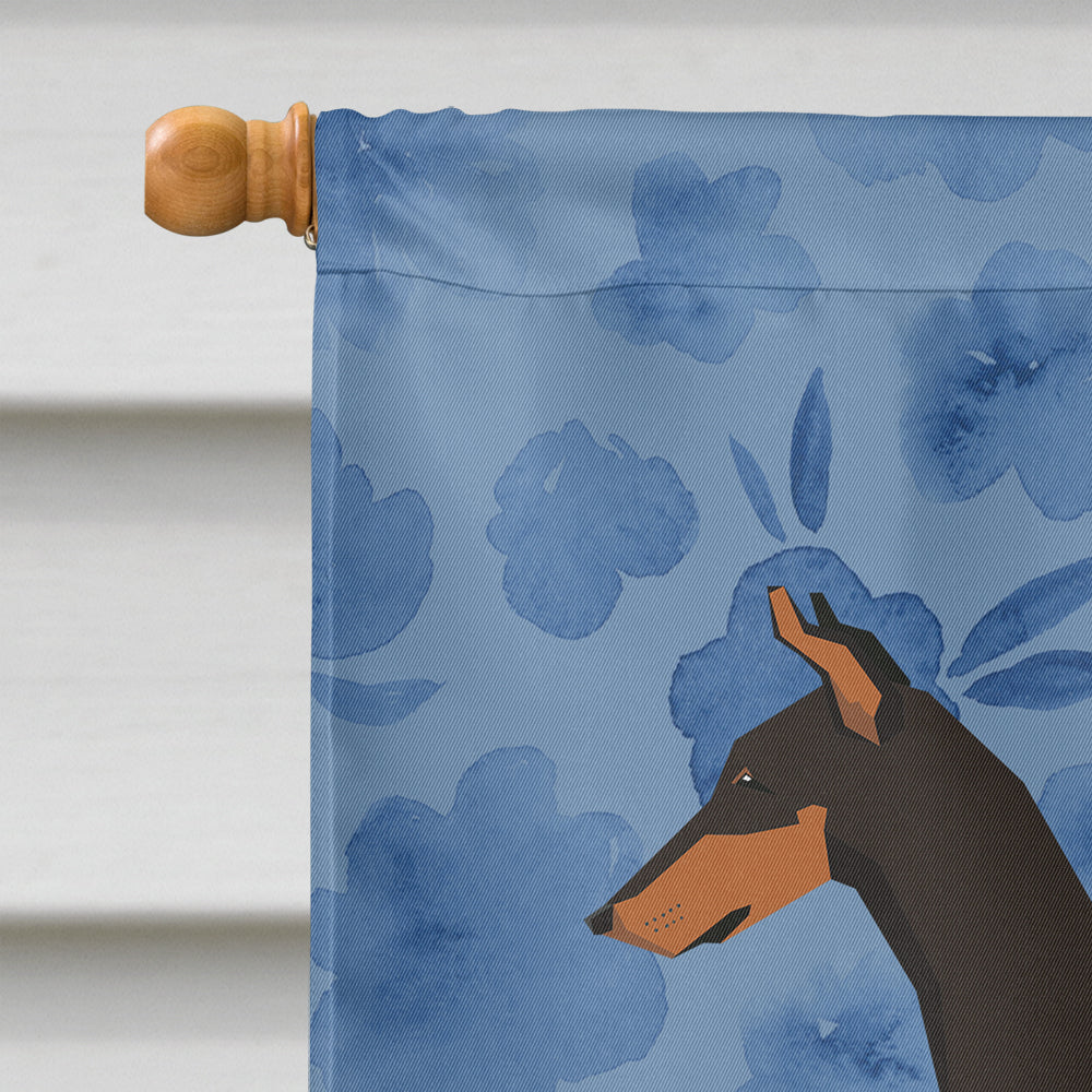 Doberman Pinscher Welcome Flag Canvas House Size CK6239CHF  the-store.com.