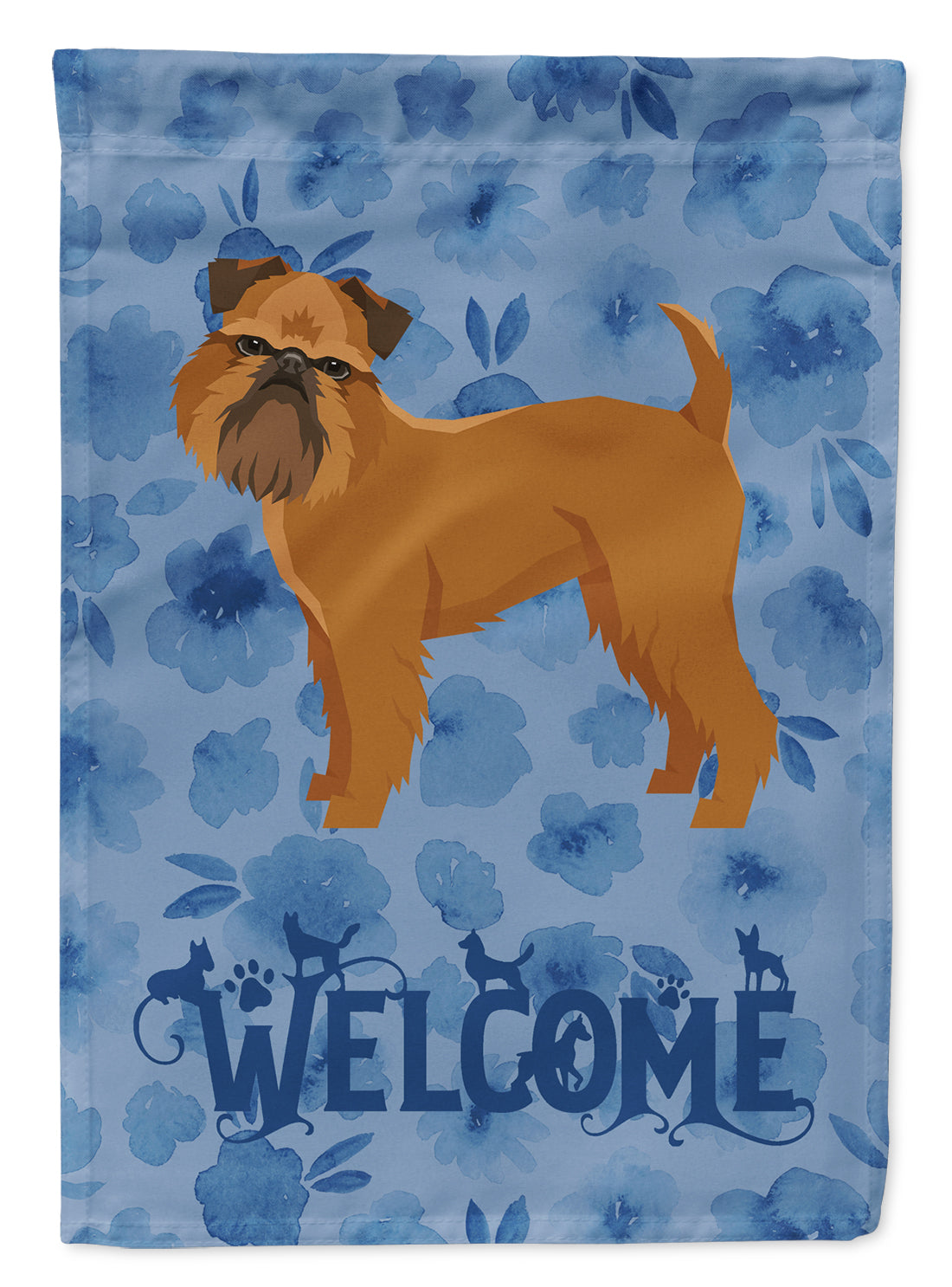 Brussels Griffon Welcome Flag Canvas House Size CK6248CHF  the-store.com.