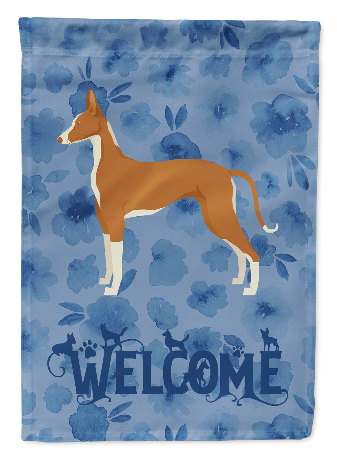 Ibizan Hound Welcome Flag Garden Size CK6249GF  the-store.com.