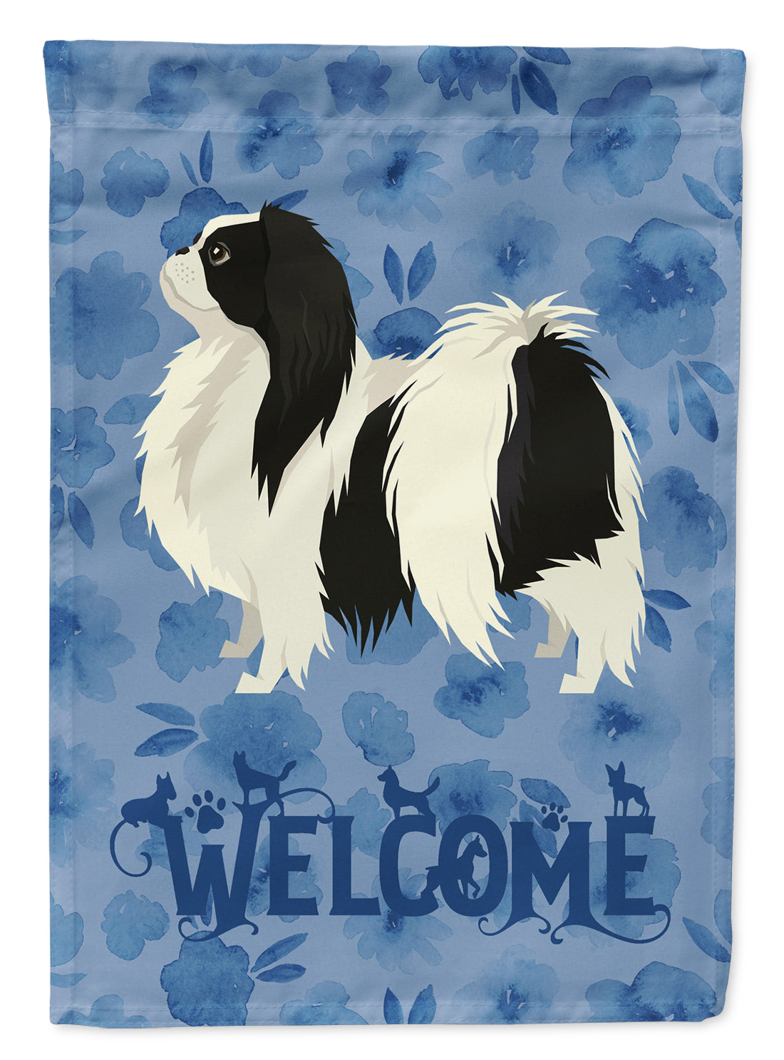 Japanese Chin Welcome Flag Garden Size CK6252GF  the-store.com.