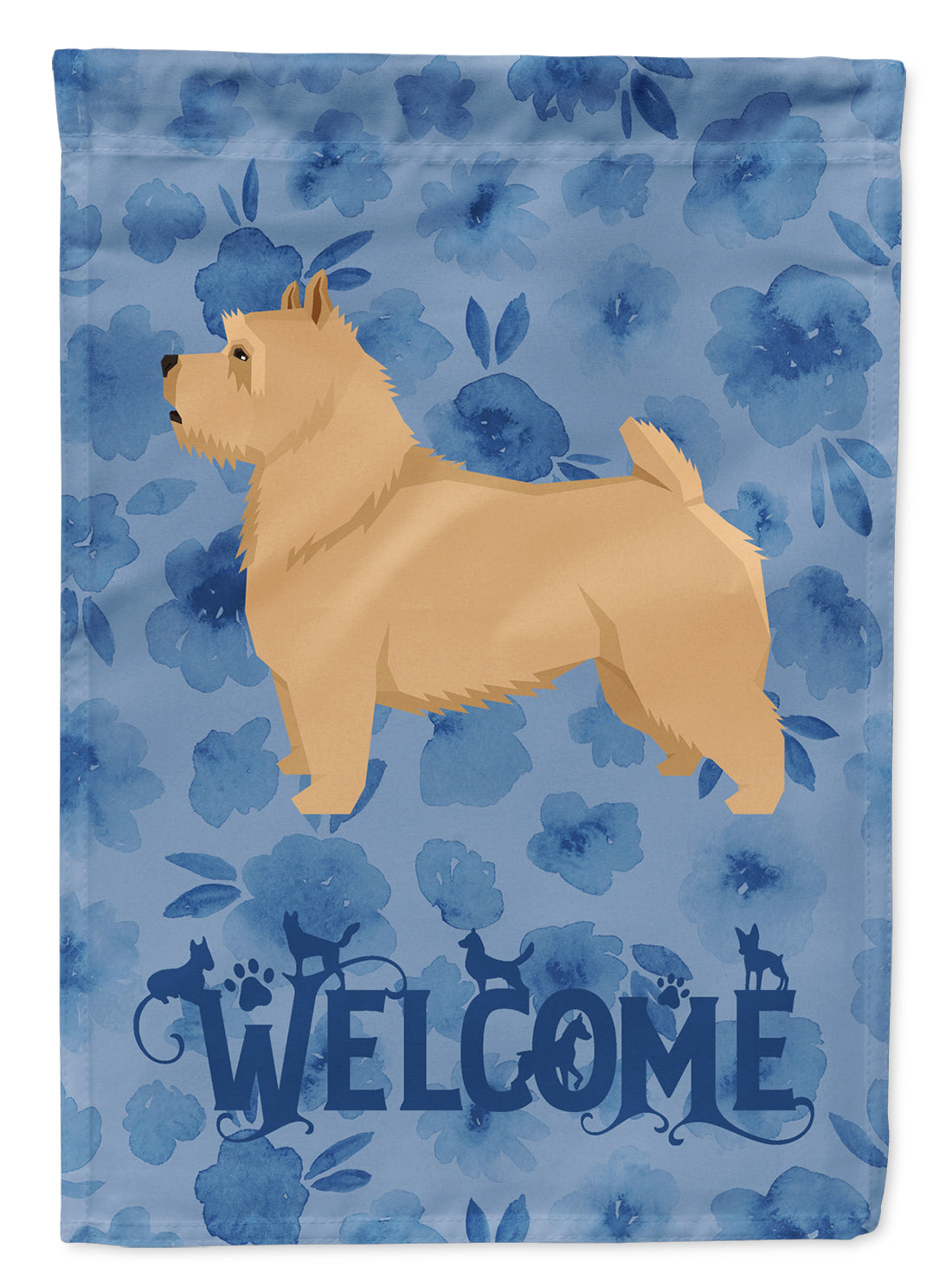 Norwich Terrier Welcome Flag Canvas House Size CK6255CHF  the-store.com.