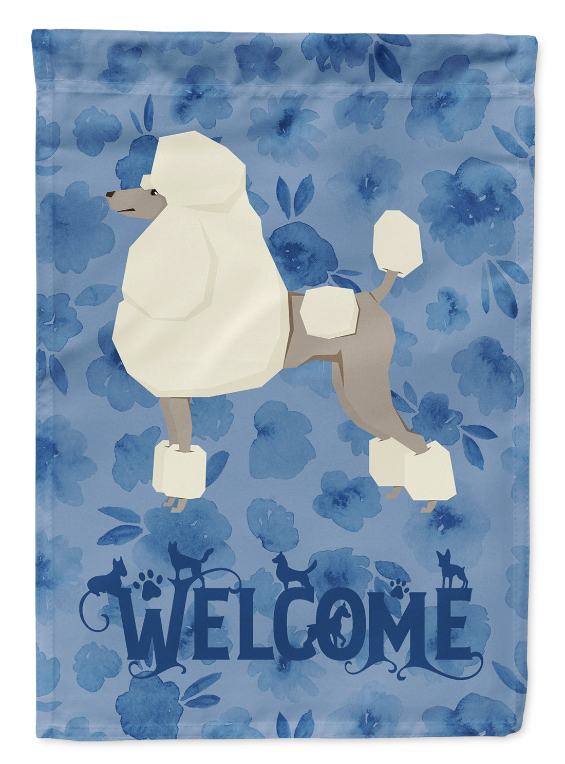 Poodle Welcome Flag Canvas House Size CK6260CHF  the-store.com.