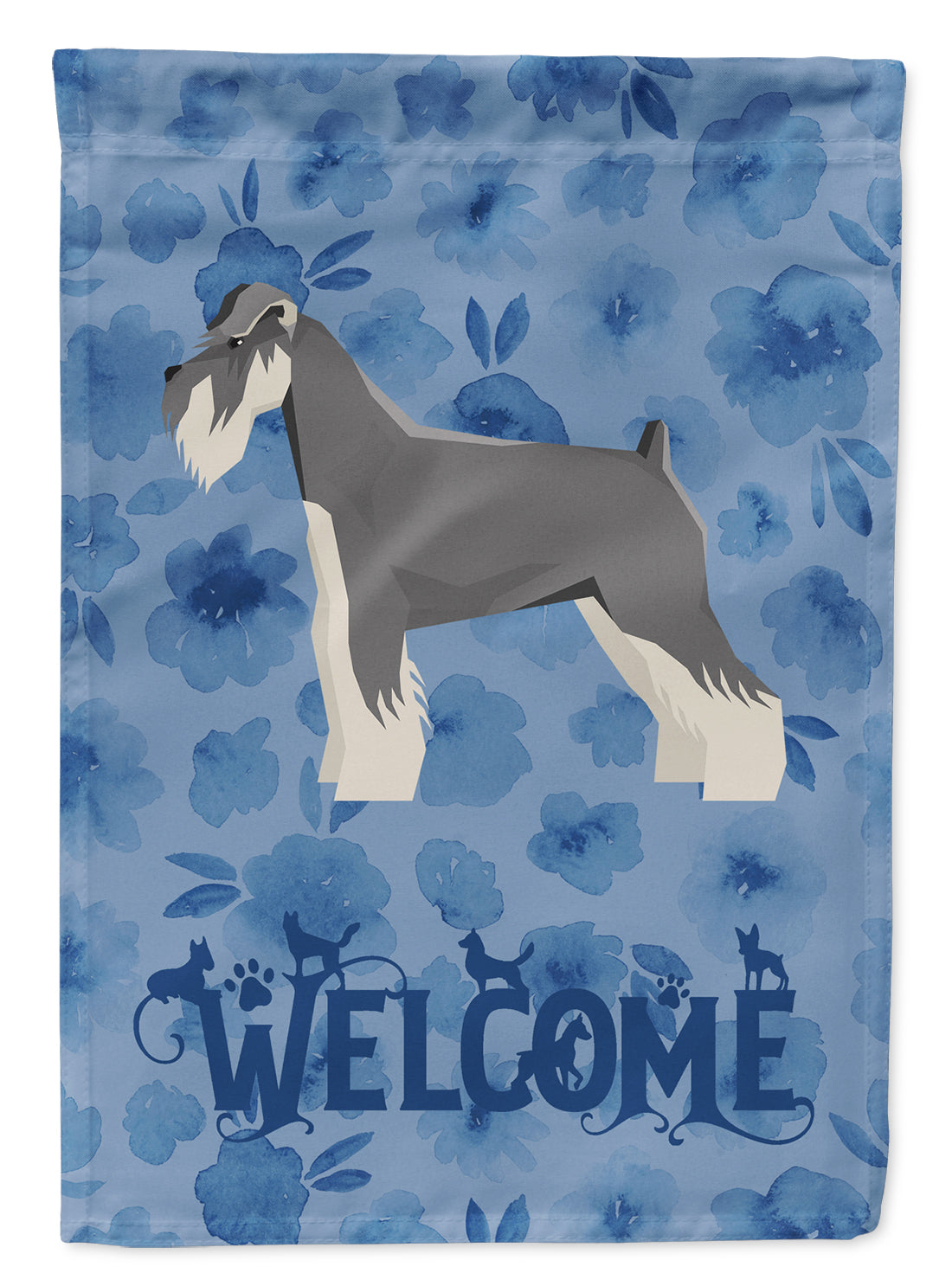 Schnauzer Welcome Flag Garden Size CK6263GF  the-store.com.