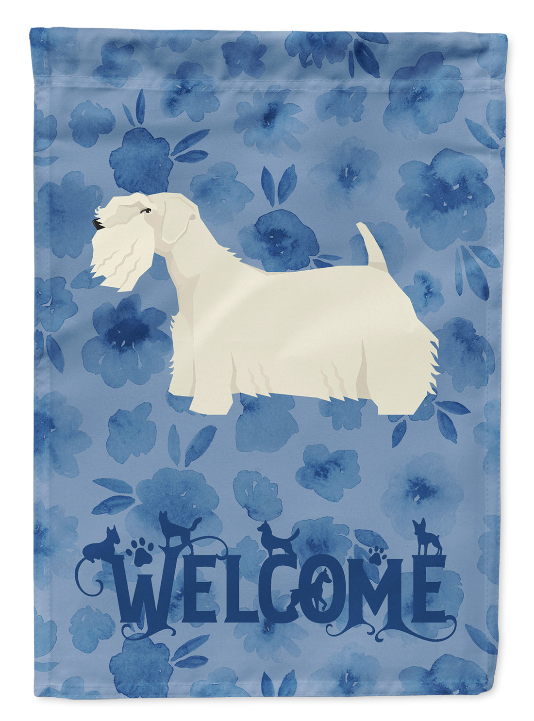 Sealyham Terrier Welcome Flag Garden Size CK6265GF  the-store.com.