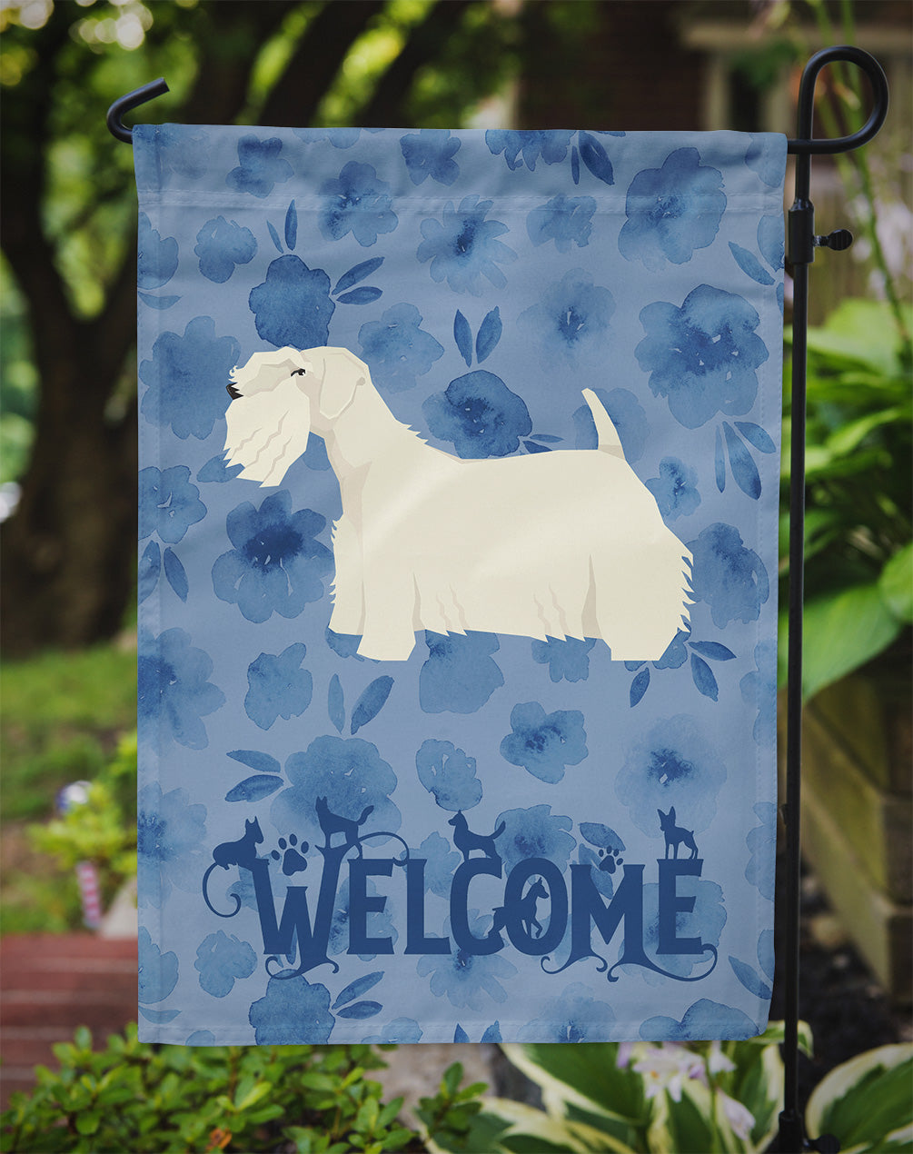 Sealyham Terrier Welcome Flag Garden Size CK6265GF  the-store.com.