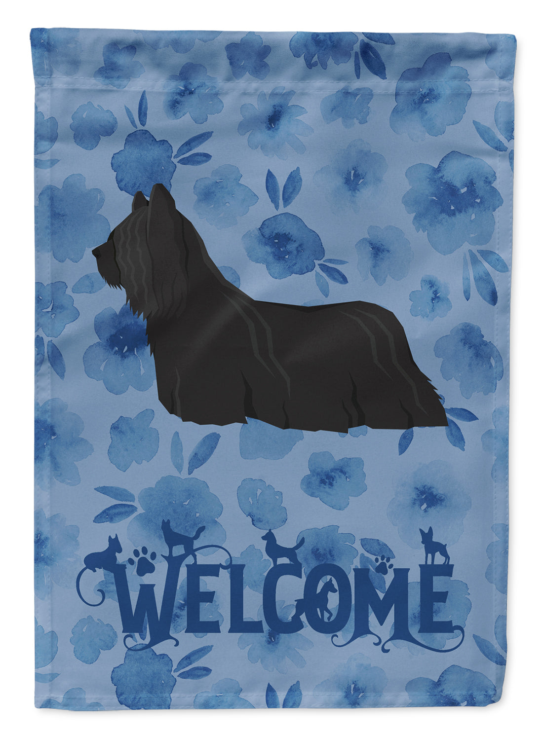 Skye Terrier Welcome Flag Canvas House Size CK6268CHF  the-store.com.