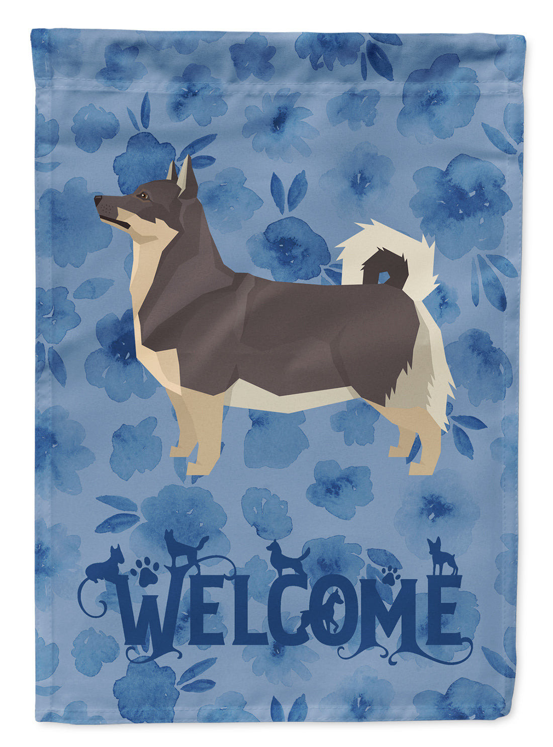 Swedish Vallhund Welcome Flag Garden Size CK6270GF  the-store.com.