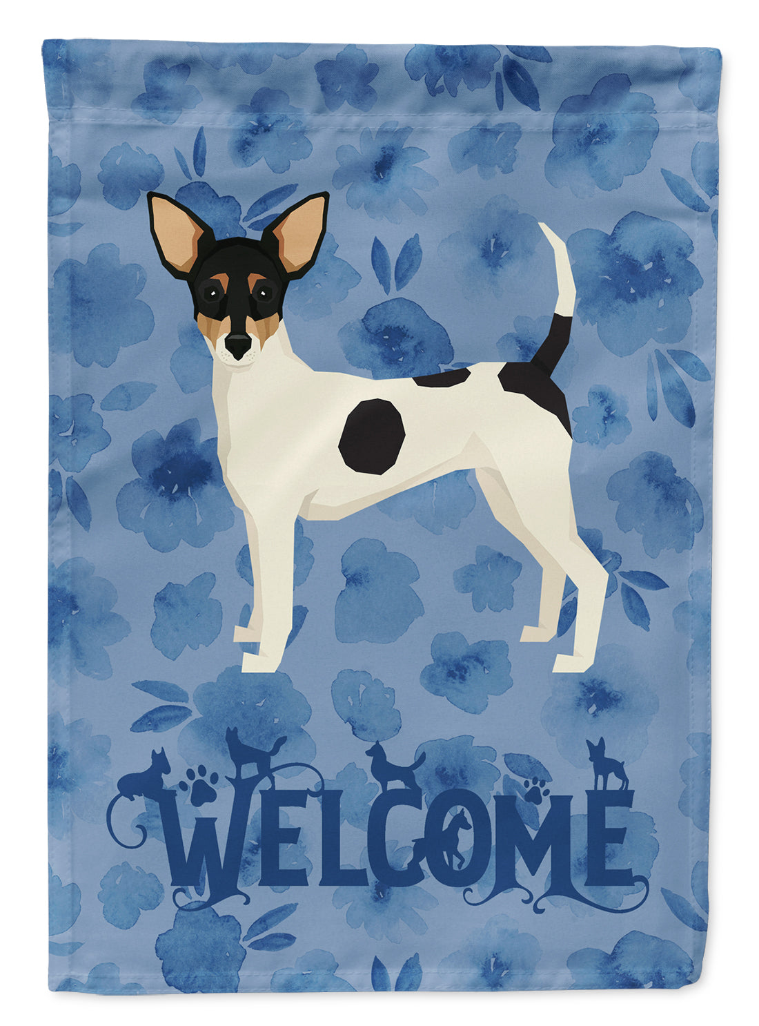 Toy Fox Terrier Welcome Flag Garden Size CK6271GF  the-store.com.