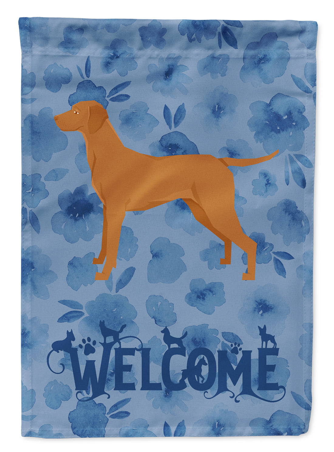 Vizsla Welcome Flag Canvas House Size CK6272CHF  the-store.com.