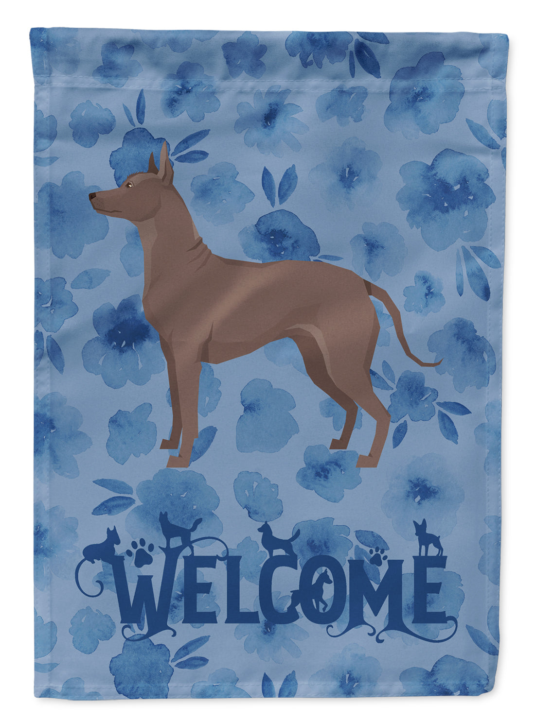 Mexican Hairless Dog Xolo Welcome Flag Garden Size CK6274GF  the-store.com.