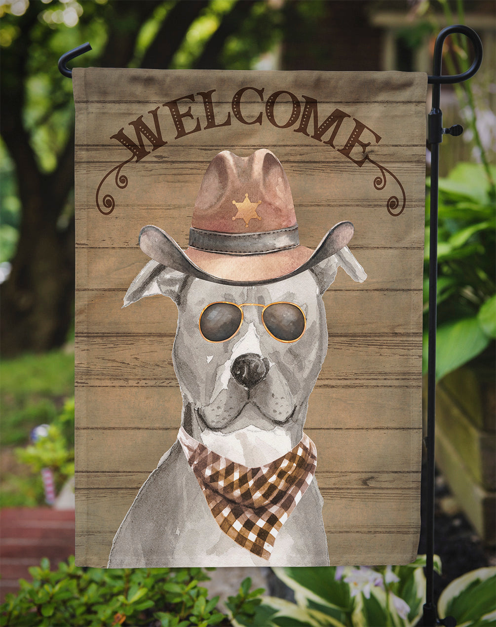 Staffordshire Bull Terrier Country Dog Flag Garden Size CK6276GF  the-store.com.