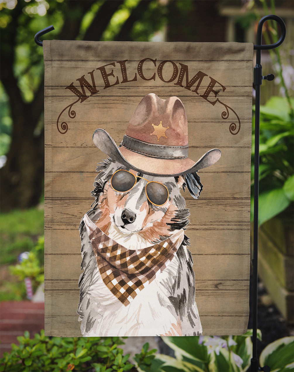 Australian Shepherd Country Dog Flag Garden Size CK6278GF  the-store.com.