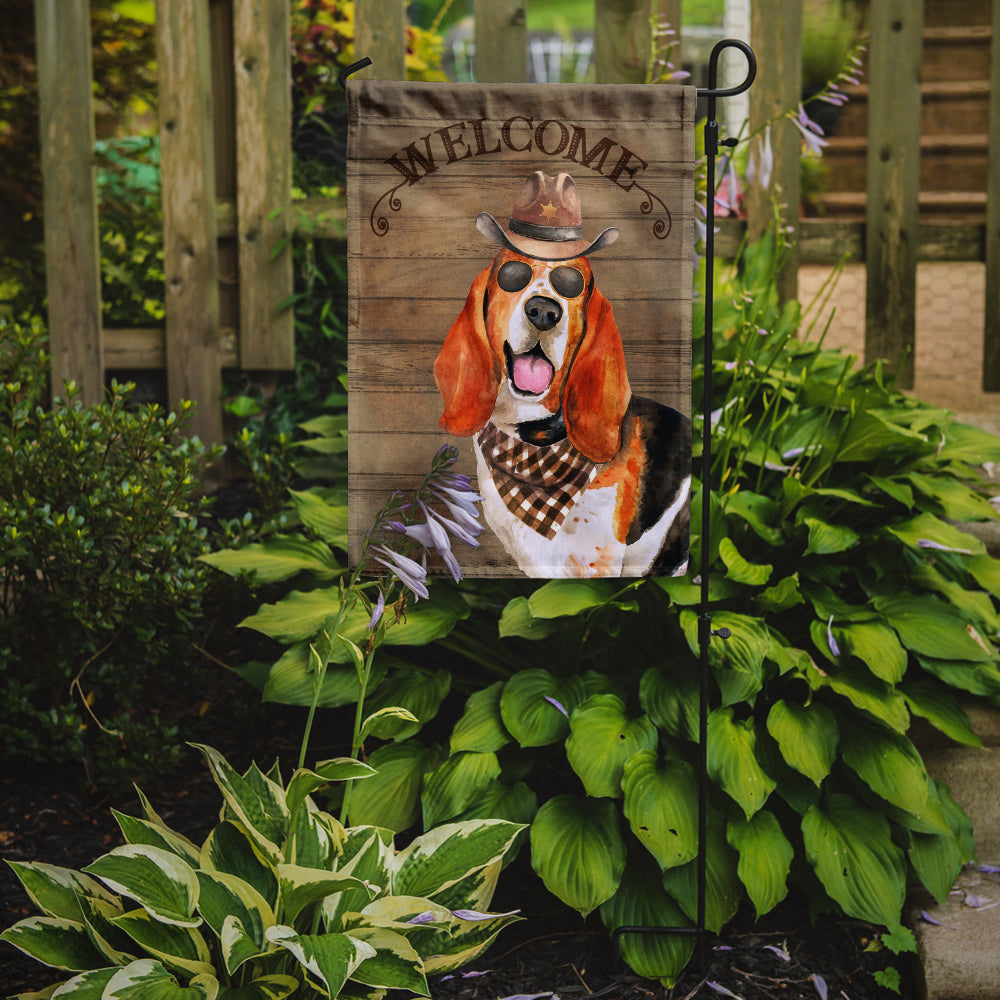 Basset Hound Country Dog Flag Garden Size CK6280GF  the-store.com.