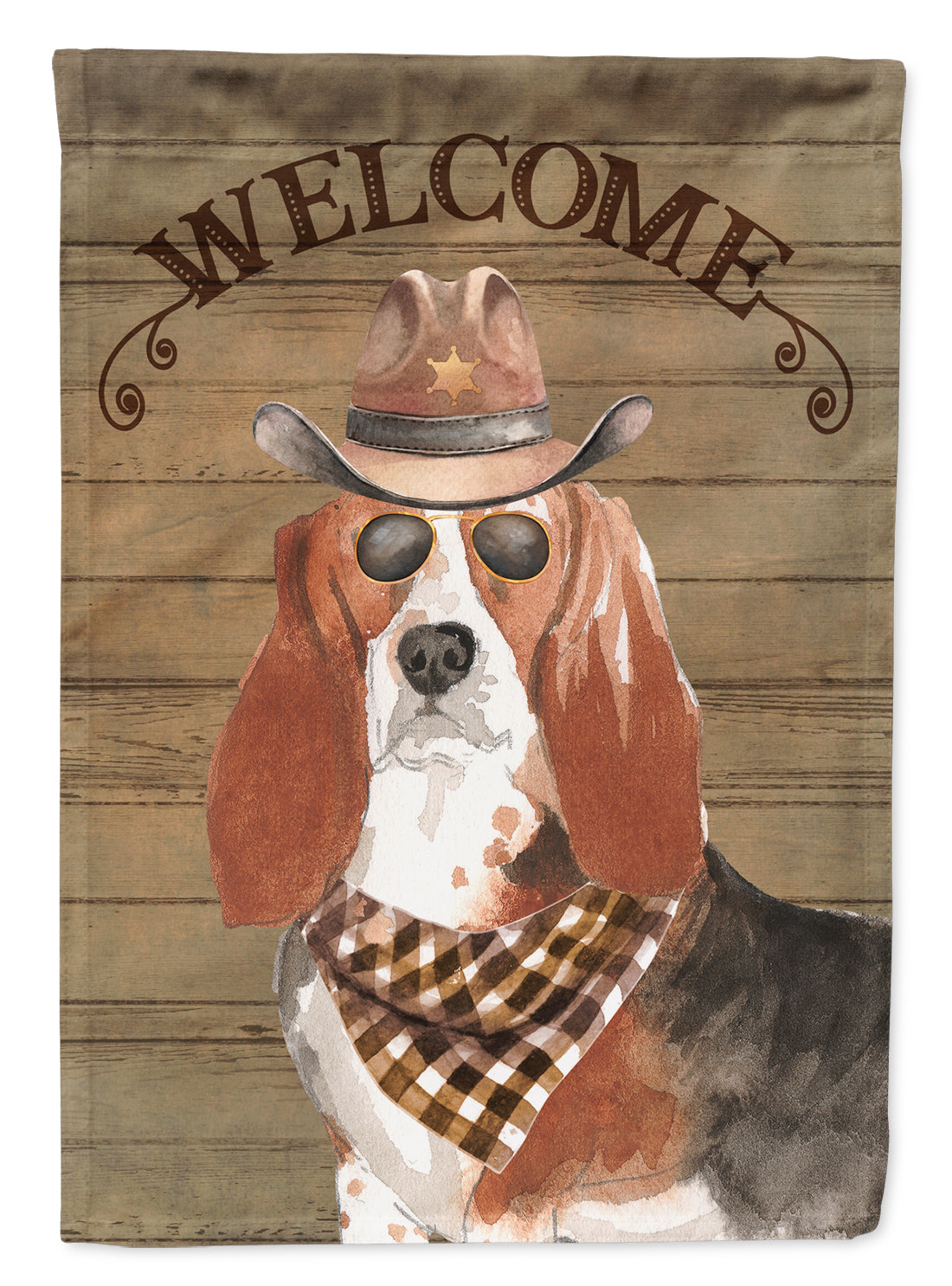 Basset Hound #2 Country Dog Flag Garden Size CK6281GF  the-store.com.