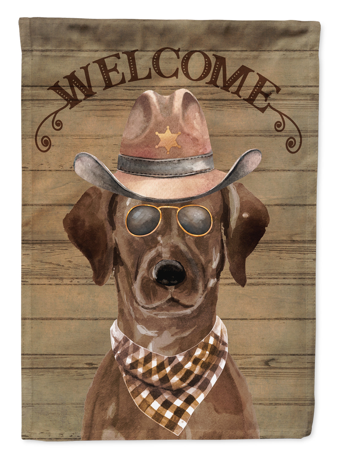 Chocolate Labrador Retriever Country Dog Flag Garden Size CK6297GF  the-store.com.