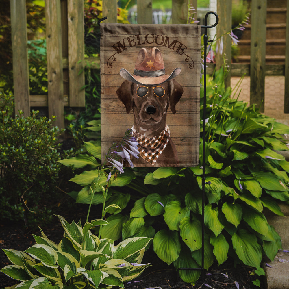 Chocolate Labrador Retriever Country Dog Flag Garden Size CK6297GF  the-store.com.