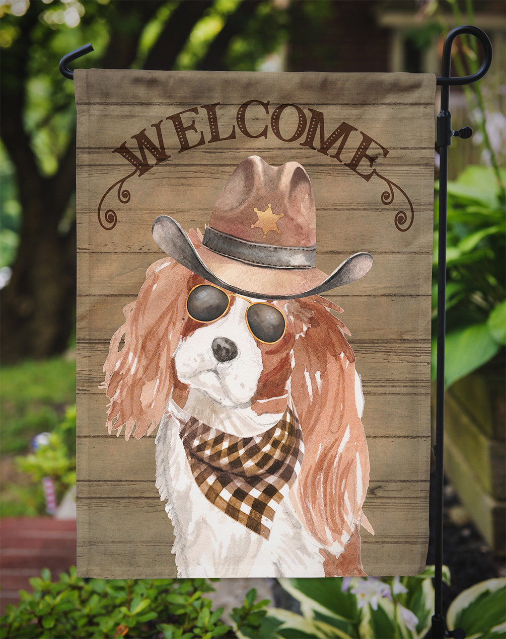 Cavalier King Charles Spaniel Country Dog Flag Garden Size CK6302GF  the-store.com.