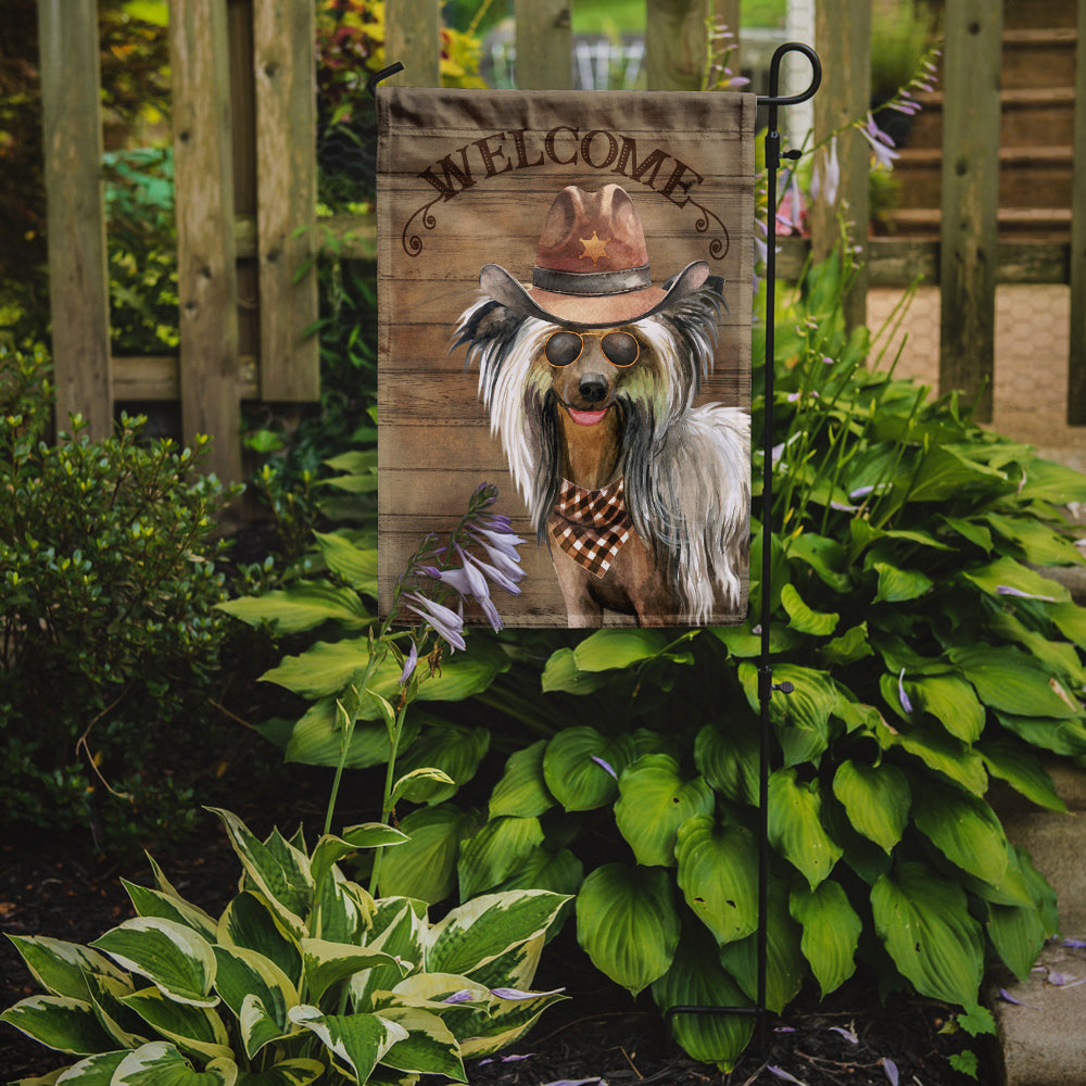 Chinese Crested Country Dog Flag Garden Size CK6306GF  the-store.com.